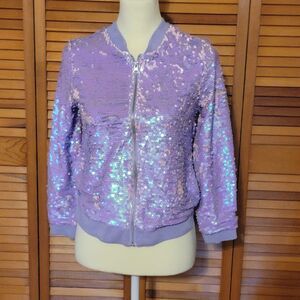 Wonder Nation L 10/12 Girls Reversible Sequin Jacket
